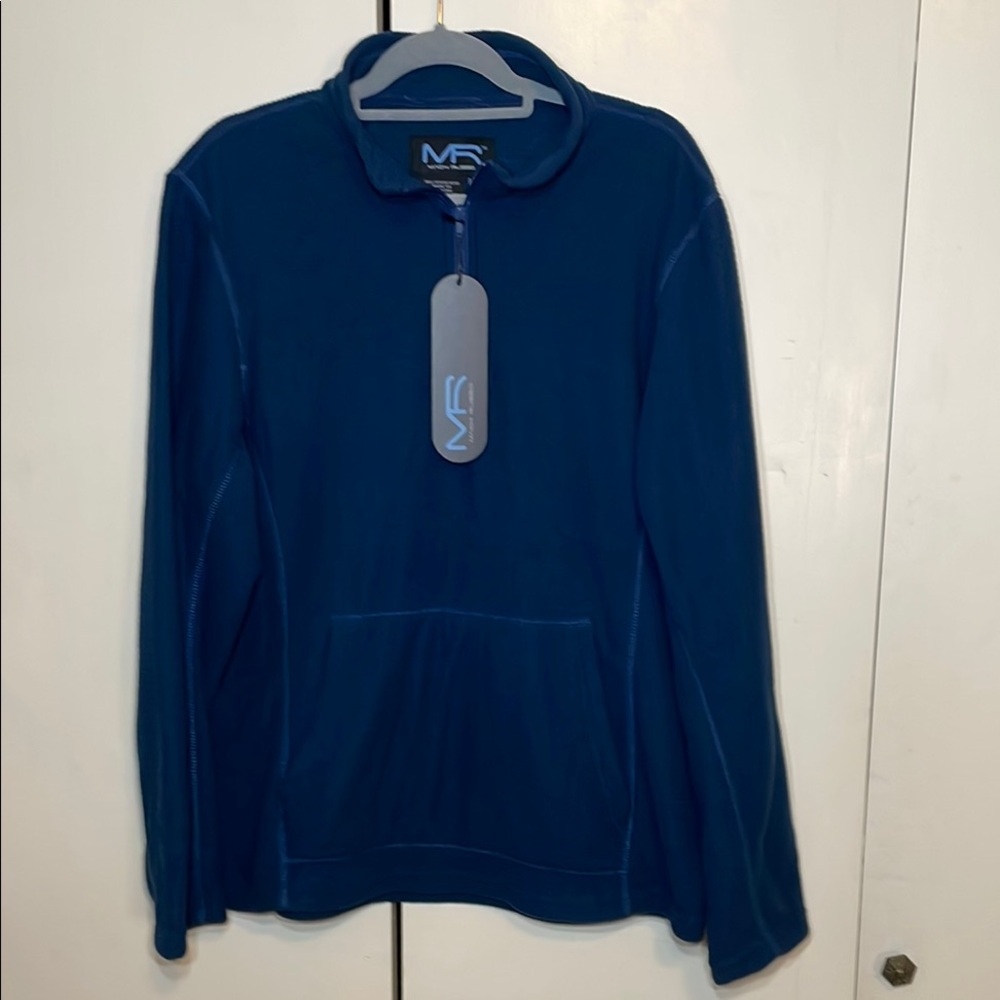 Blue 1/4 Zip Up Sweater with Classic Design
